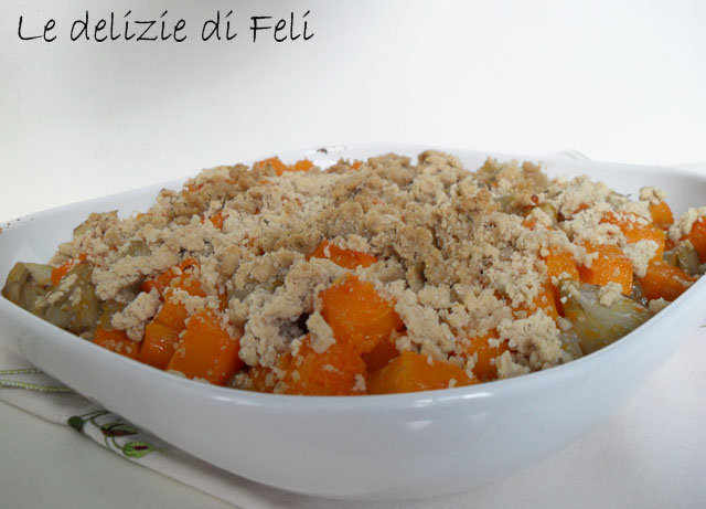 crumble di zucca e topinambur