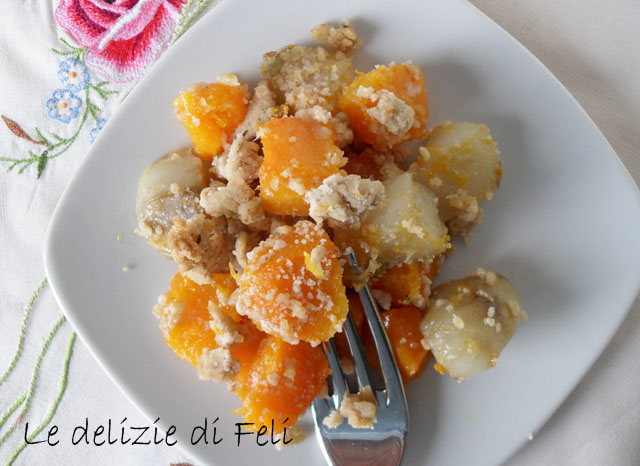 crumble di zucca e topinambur