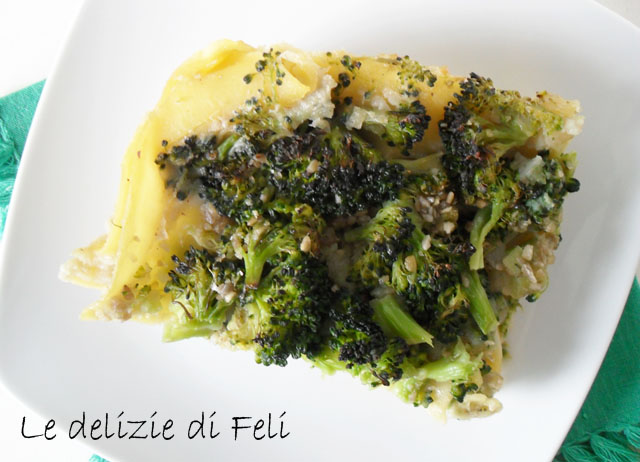 lasagne con topinambur e broccoli