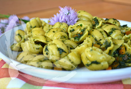 Pasta piccante con borragine